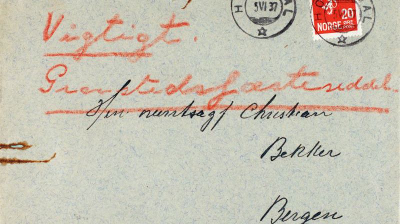 Gravstedsfæsteseddel (1937)