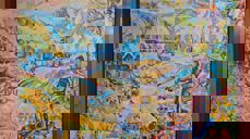 Våren av Sigmund Årseth som heng I kyrkjestogo i Rogne. Foto Eli Vatn.