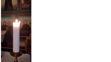 Lys på alteret i Volbu kyrkje foto:Eli Vatn