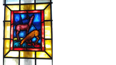 Glasmaleri i Volbu kyrkje. Foto: Eli Vatn