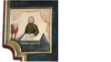 Lukas med oksen frå alteret i Rogne kyrkje. Foto: Saskia Aleida Van Veen