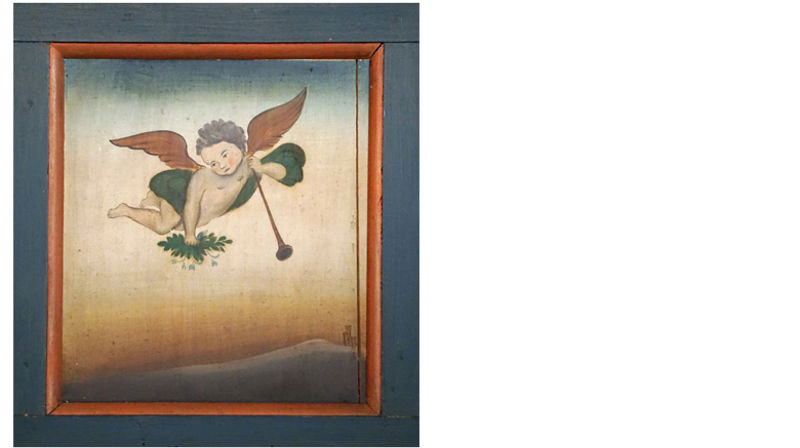 Engel frå alteret i Volbu kyrkje Foto: Saskia Aleida Van Veen