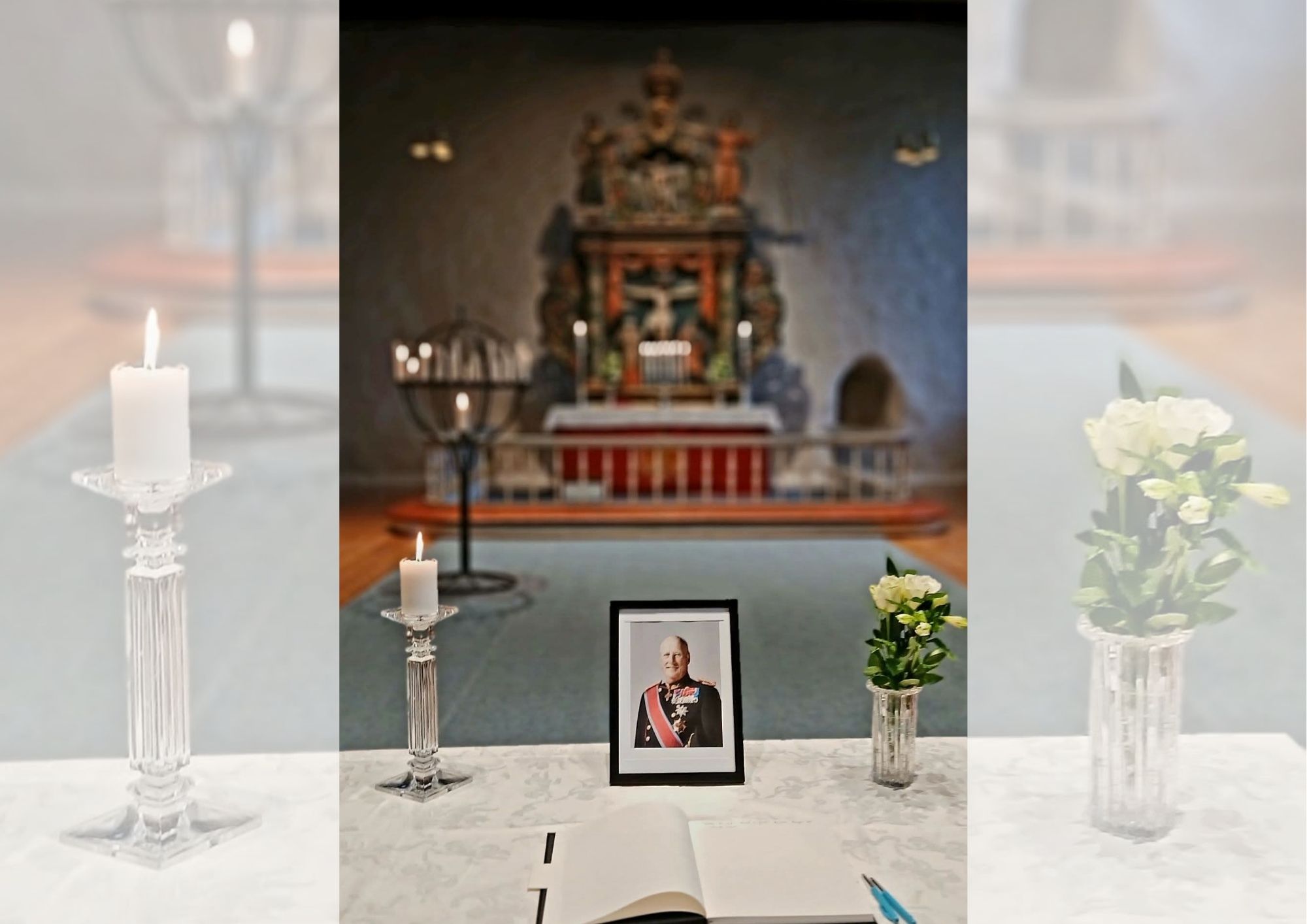 I forbindelse med H.M Kong Haralds bortgang gjennomføres det en sørgegudstjeneste i Rakkestad kirke onsdag 02.09.2026 kl.18:00