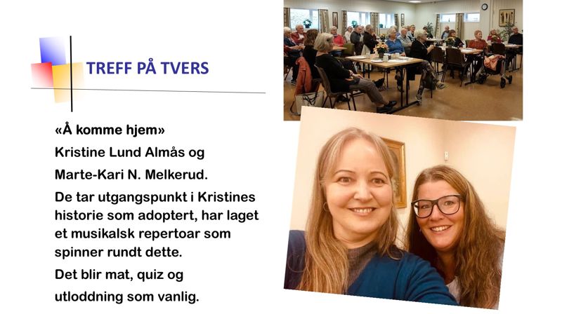 Treff på tvers i Ekholt kirke torsdag 3.11.22 kl. 12.00