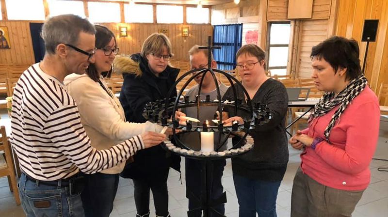 Lystenning på musikkafeen i Greåker kirke.