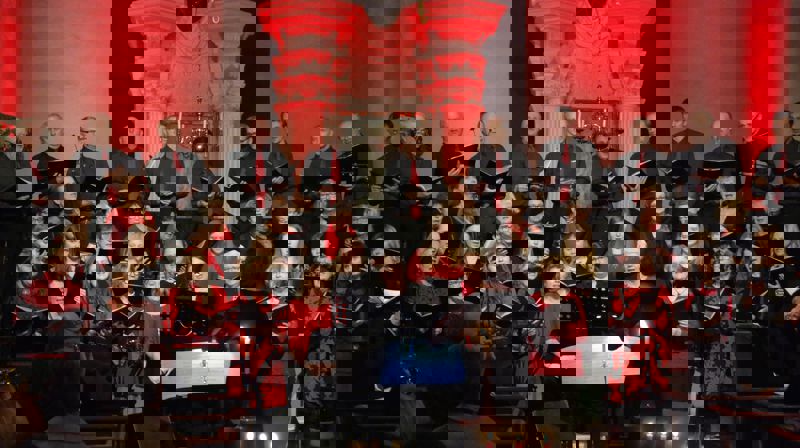 Fra den årlige julekonserten med Skjeberg kirkekor i Skjeberg kirke.