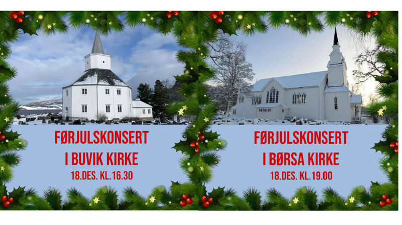 Førjulskonserter i Buvik og Børsa kirker den 18.des.