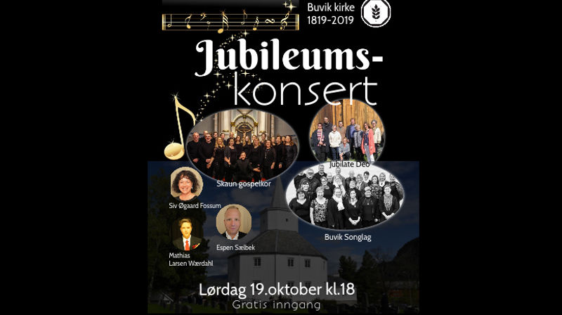 Jubileumskonsert i Buvik kirke