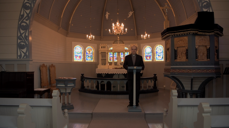 Andakt i Liabygda kyrkje på påskeaftan