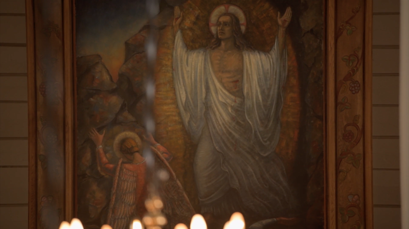 Gudsteneste i Sunnylven kyrkje på påskedag