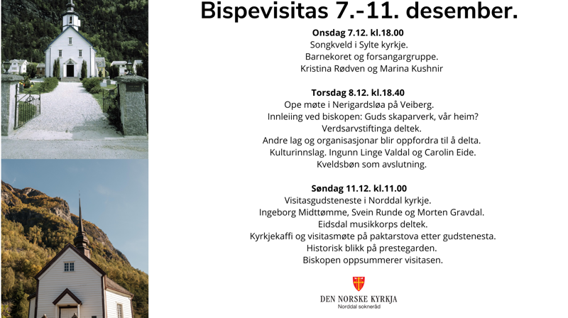 Bispevisitas i Norddal sokn 7.-11. desember
