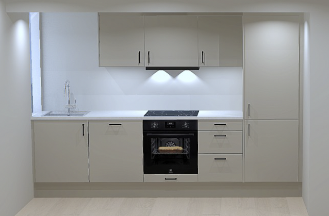 Illustrasjon av nytt kj&oslash;kken