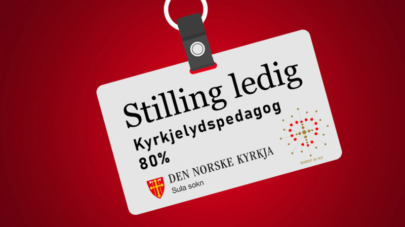 Stilling ledig - kyrkjelydspedagog 80%