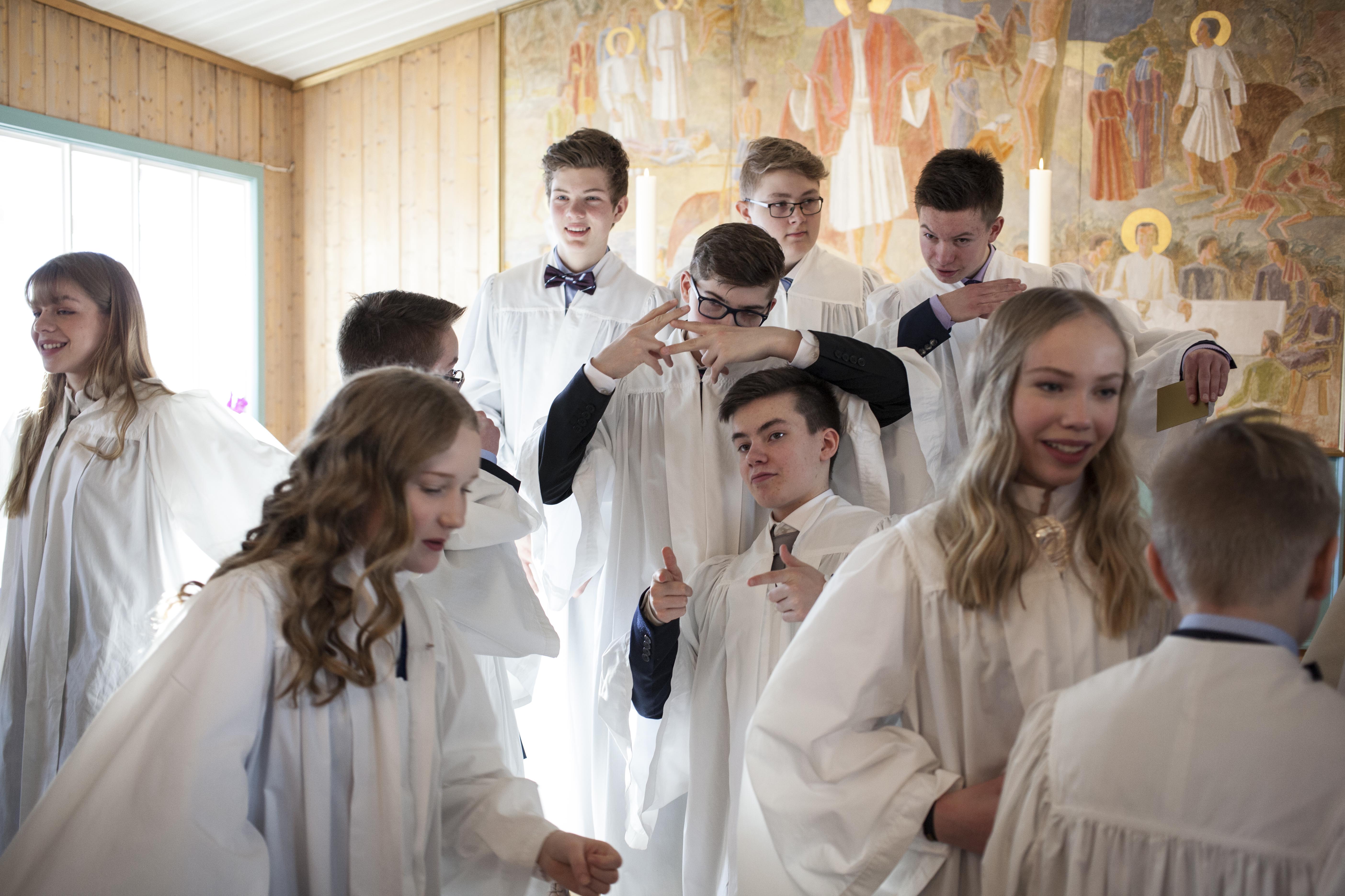 Konfirmanter 2018. Foto: Per Anders Rosenkvist