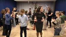 Lek og moro i forbindelse med ortodoks jul i Barentsburg.