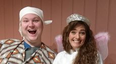 Bilde: Nina og Andreas er godt i gang med å forberede julegudstjenestene