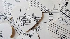 illustrasjon - noter papirhjerter