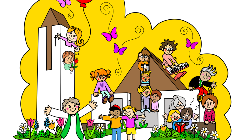 Illustasjon - unheim klyrkje teikning