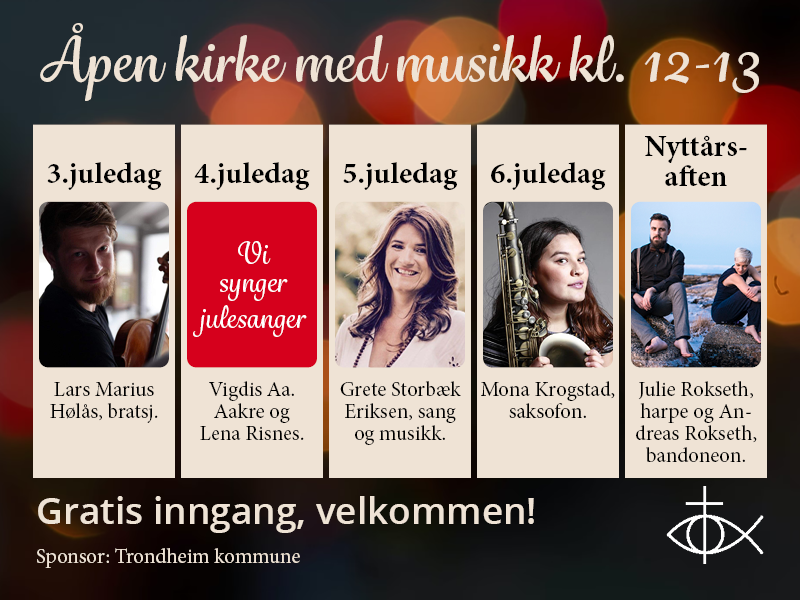 Åpen kirke med musikk jul 2021