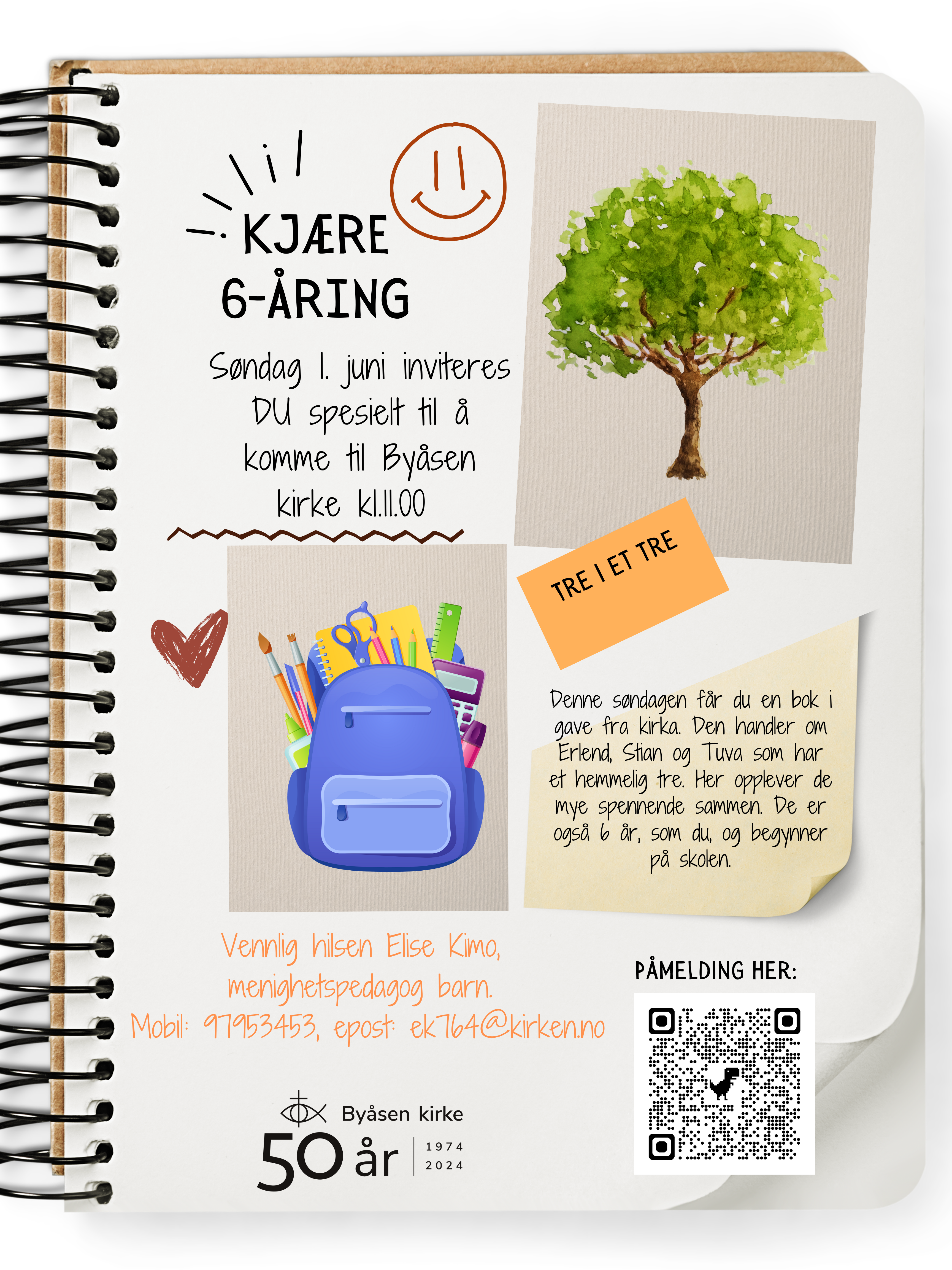 Invitasjon til 6-årsbok utdeling