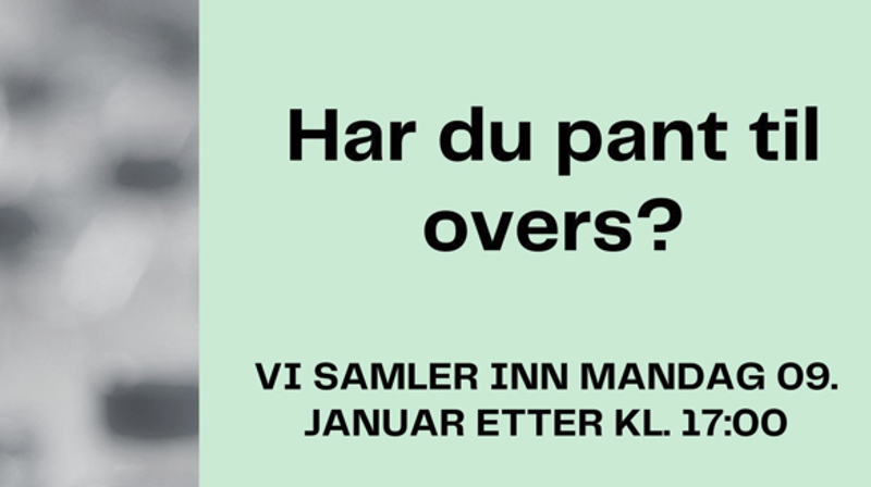 Flaskeinnsamling til inntekt for Shelter ungdomsklubb 9.1.23