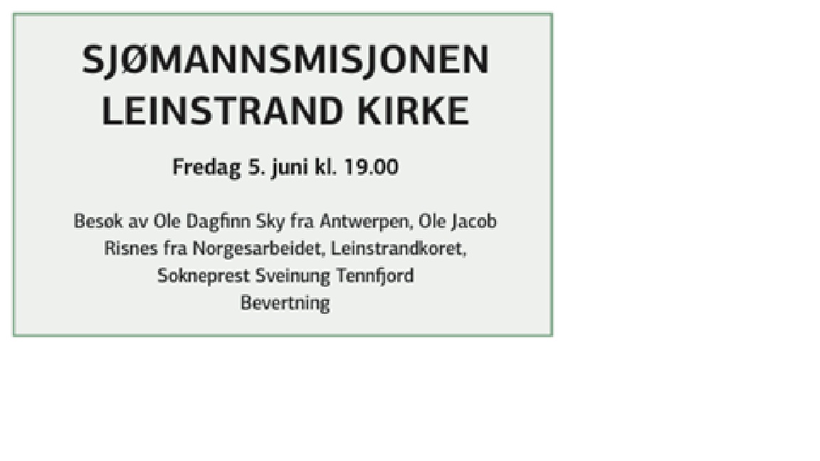 SJØMANNSMISJONEN