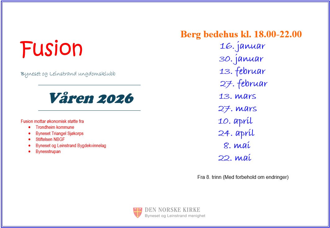 Fusion vinter og vår 2026