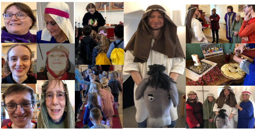 Påskevandring med barnehagene i Heimdal kirke