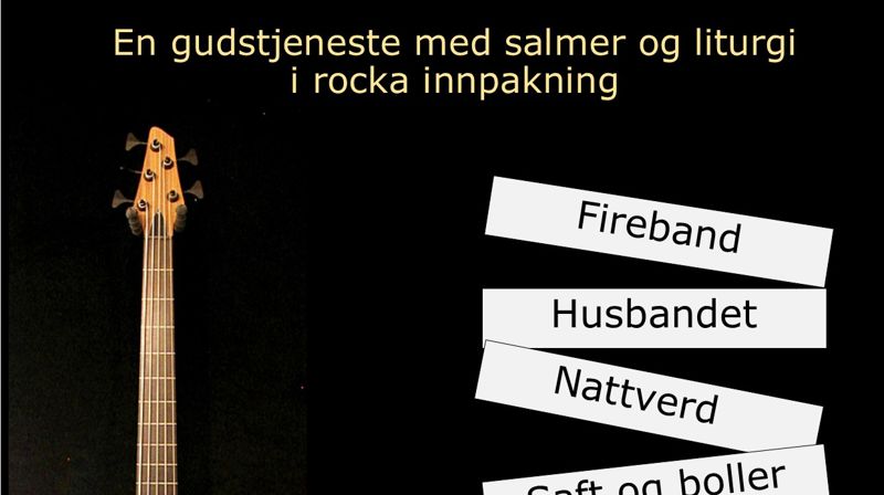 Rockegudstjeneste fredag 28. oktober kl 19.00 - Kolstad kirke