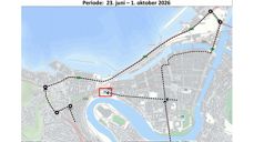 Kart over adkomst til Ilen kirke med bil
