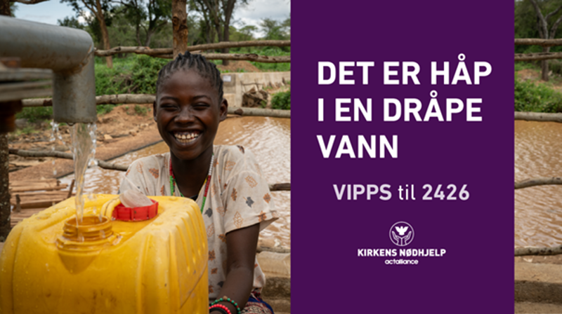 Fasteaksjon 2026 - håp i en dråpe vann. Ditt bidrag gjør en forskjell!