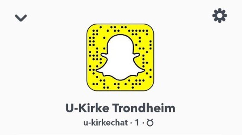 Skjermdump fra kirkens Snap-konto