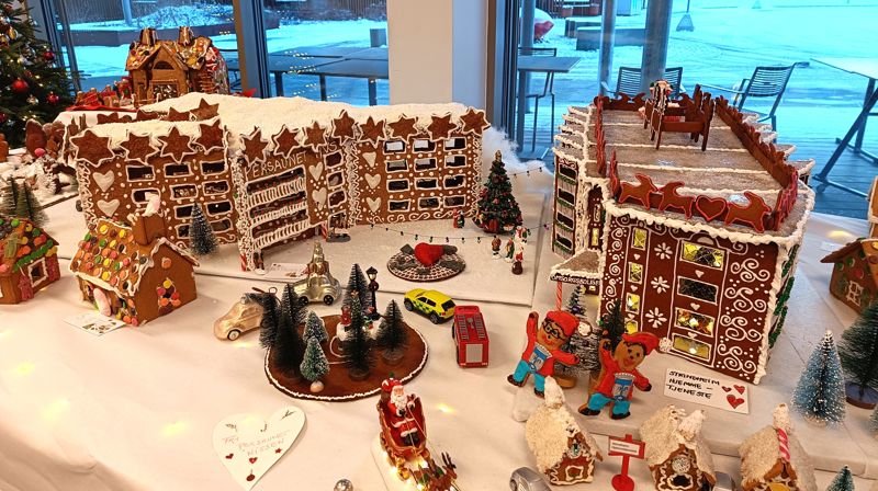 Pepperkake-senteret på Persaunet HVS. Foto Sølvi Rise