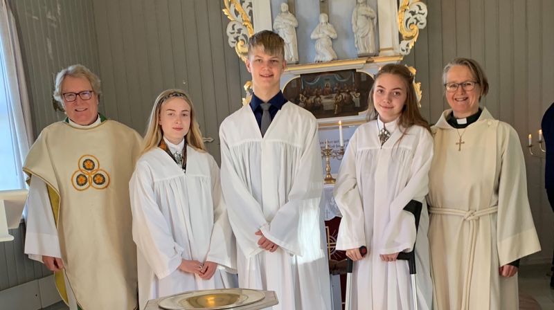 Konfirmanter i Sagfjord kirke