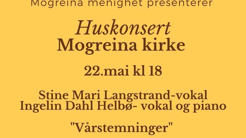 Huskonsert 22. mai