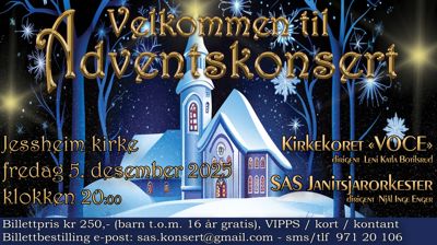 Adventskonsert med SAS Janitsjar og Voce