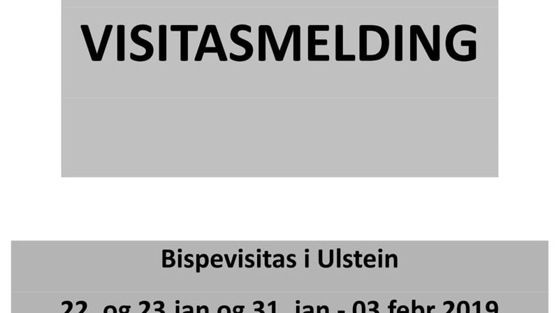 Visitasmelding Ulstein sokn 2019