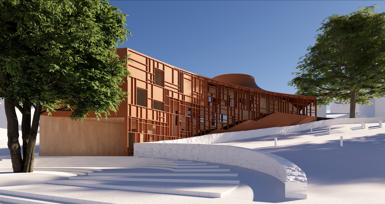 illustrasjon fassade etter omprosjektering - arkitektkontor Snøhetta