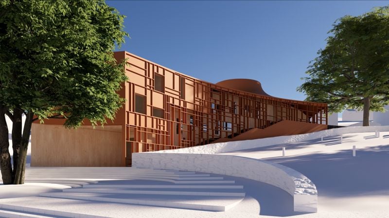 illustrasjon fassade etter omprosjektering - arkitektkontor Snøhetta