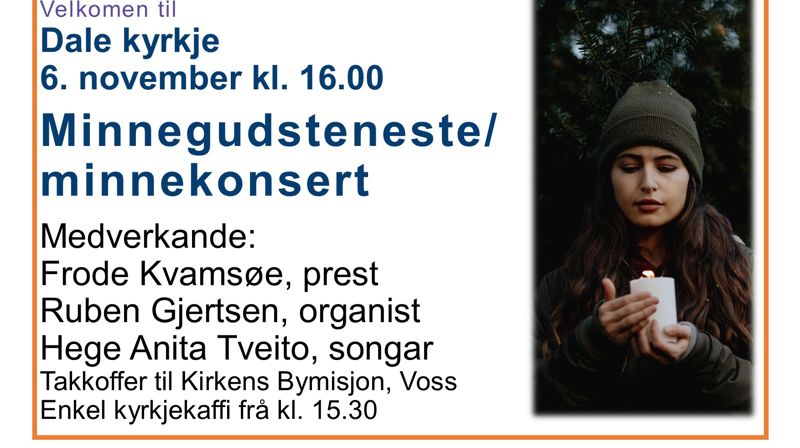 Minnedag på søndag - og konsert på laurdag