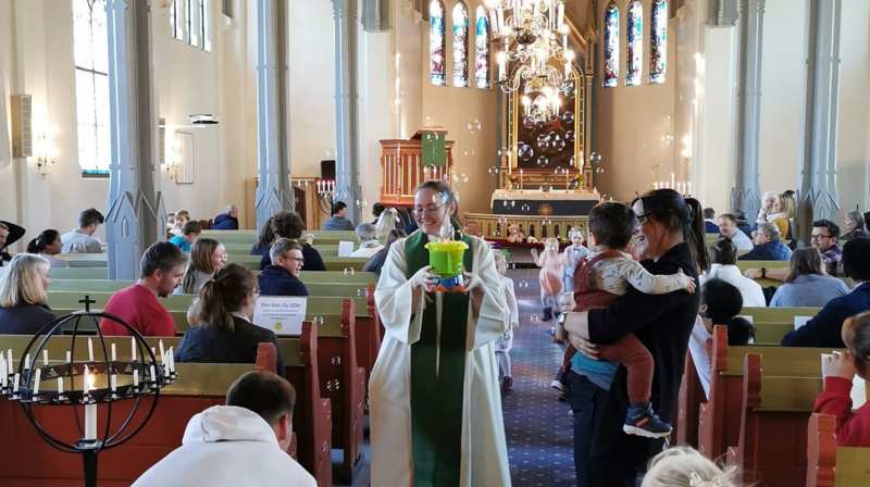 Krølletreff i Vestby kirke
