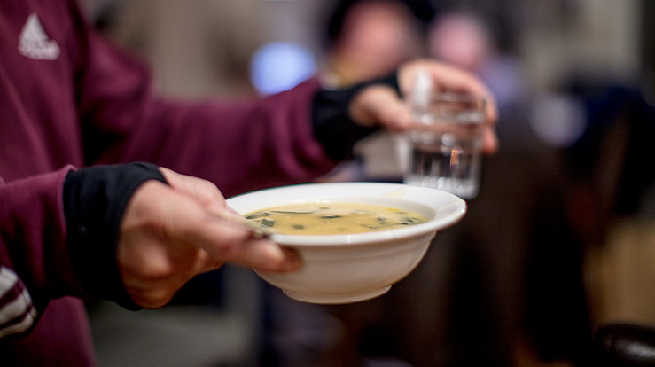 Vegetarmiddagene i Løvstakksiden menighet er et populært diakonalt tiltak. (Foto: Bo Mathisen)