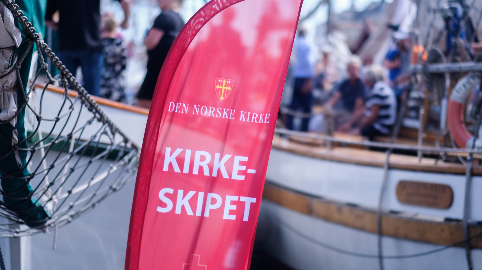 Velkommen til Kirkeskipet Fryden under Arendalsuka! Foto: Den norske kirke. 