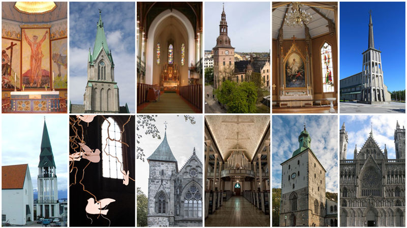 De elleve domkirkene åpner dørene for bønn denne søndagen. Foto: Kirkesøk.no