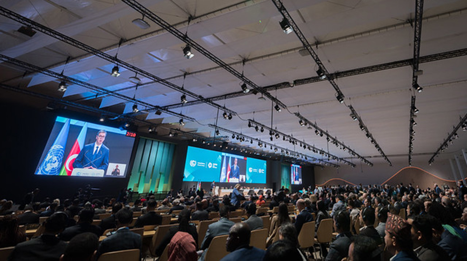 Fra åpningsmøtet av det 29. klimatoppmøtet, denne gang i Baku i Aserbajdsjan (Foto: Det lutherske verdensforbund)