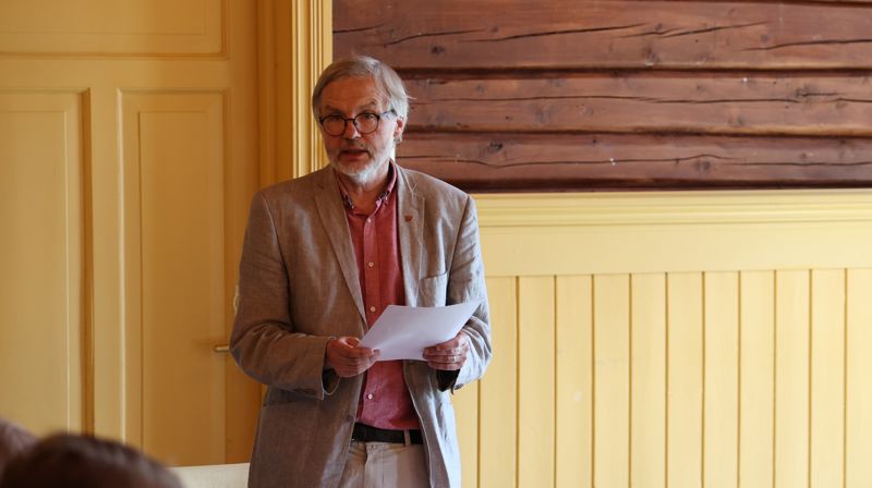 Harald Hegstad talte til Kirkerådet på rådets første møte i denne fireårsperioden. Foto: Den norske kirke.