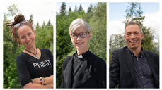 En av disse blir ny biskop i Oslo: Sunniva Gylver, Ingeborg Sommer, Sturla Stålsett.