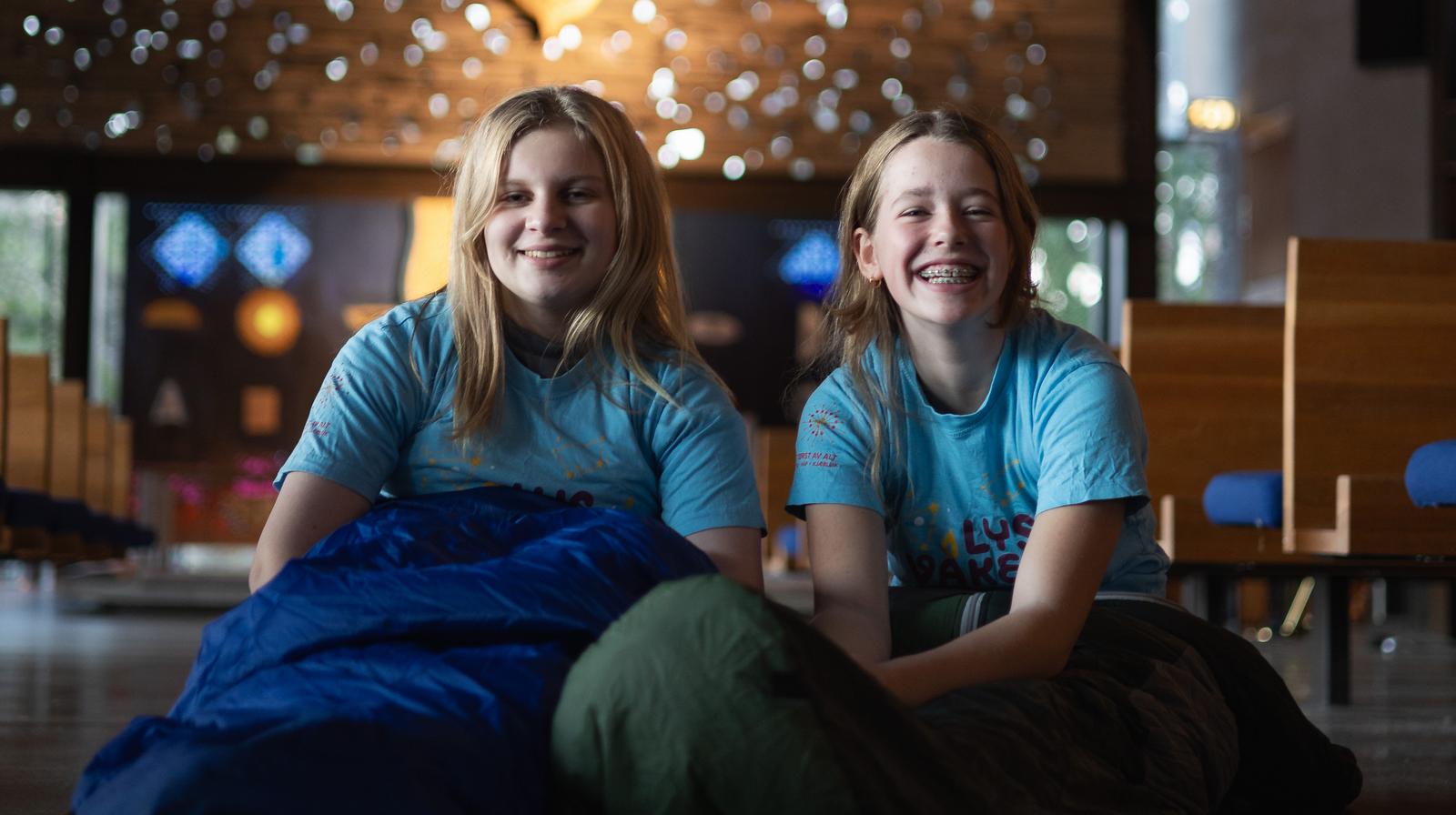 Meir enn 6 000 born har delteke på Lys vaken med overnatting i kyrkja i 2024. Foto frå Mortensrud kirke: Kyrkjerådet.