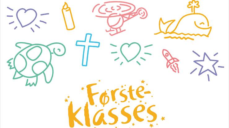 Illustrasjon fra invitasjon til skolestartgudstjeneste. Illustrasjon fra invitasjon til skolestartgudstjeneste.