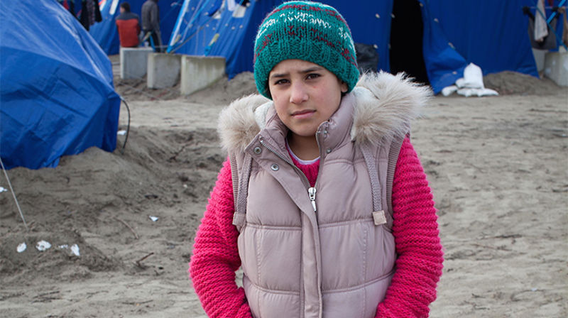 "Jeg heter Souad. Jeg er fra Syria. Vi flyktet på grunn av krigen, det var ikke trygt." (Foto: Sean Hawkey/WCC)